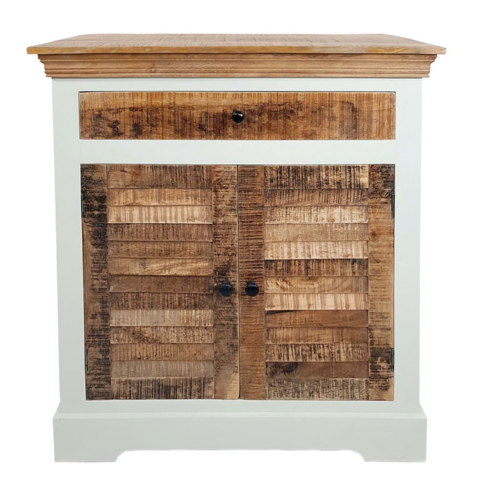 Kommod byrå b 80 h 90 cm skänk ibiza fast trä