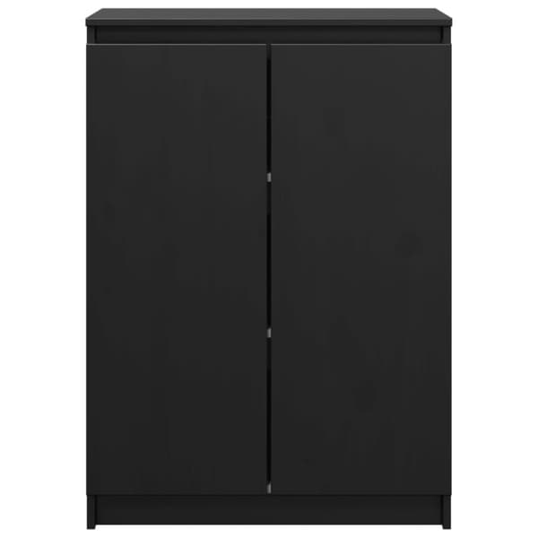 vidaXL Skänk svart 60x36x84 cm massivt furuträ