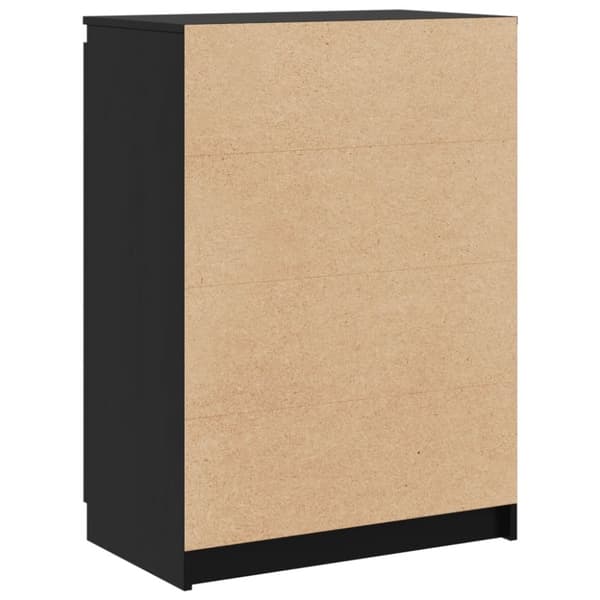 vidaXL Skänk svart 60x36x84 cm massivt furuträ