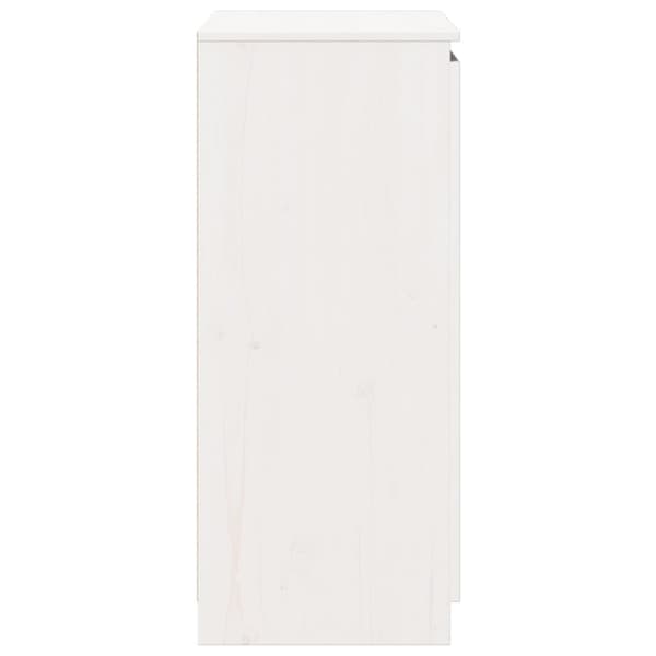 vidaXL skænk 60x36x84 cm massivt fyrretræ hvid