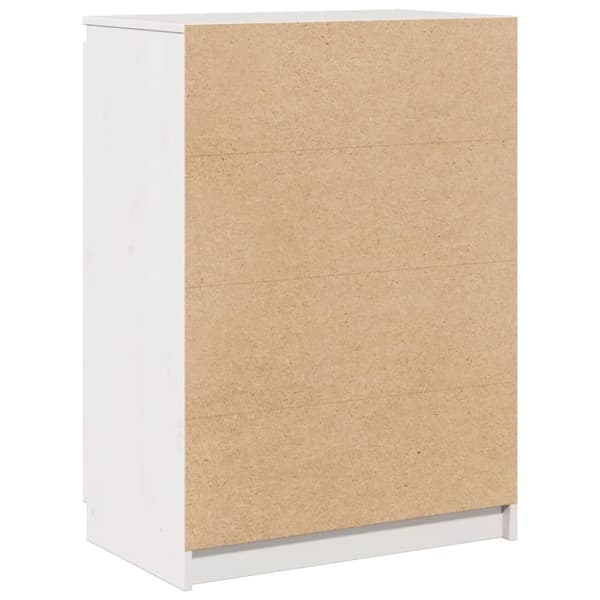 vidaXL skænk 60x36x84 cm massivt fyrretræ hvid