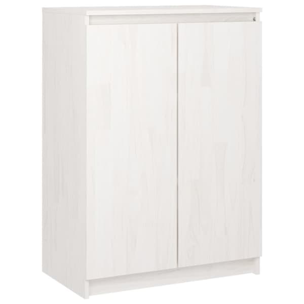 vidaXL Skjenk 60x36x84 cm heltre furu hvit