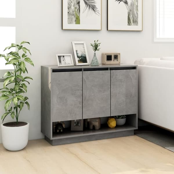 vidaXL Skänk betonggrå 97x31x75 cm spånskiva