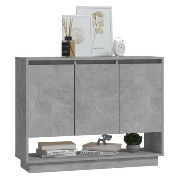 vidaXL Skänk betonggrå 97x31x75 cm spånskiva