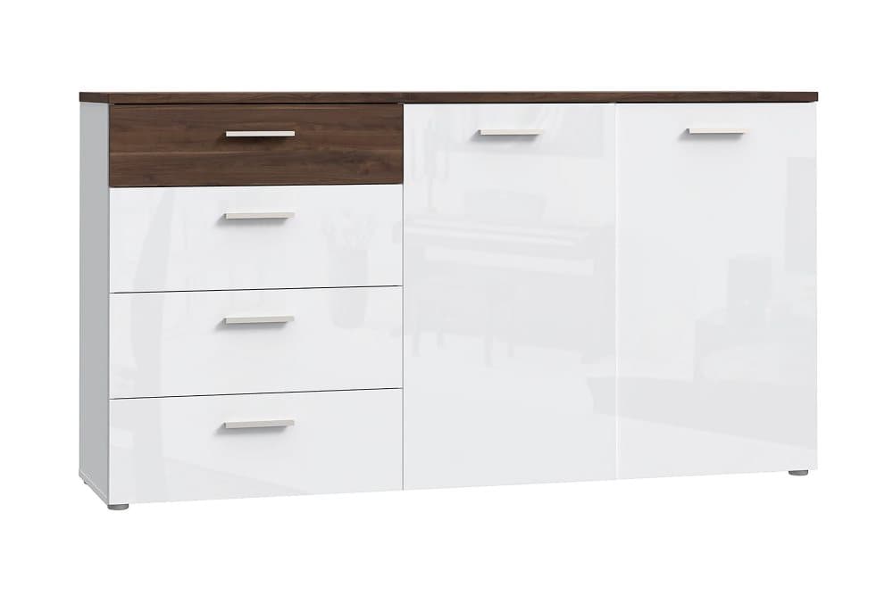 PULESTRI Vitrinskåp 41x60 cm Brun/Vit