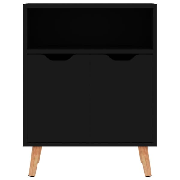 vidaXL Senkki korkeakiilto musta 60x30x72 cm tekninen puu