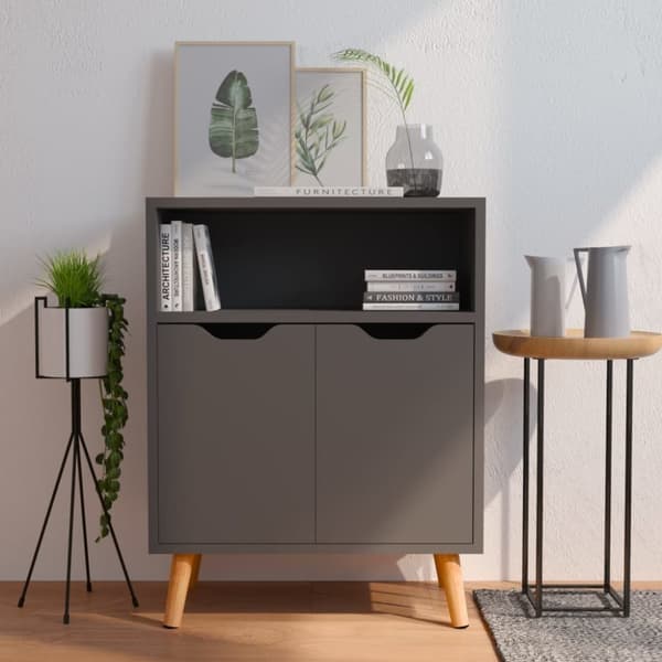 vidaXL skænk 60x30x72 cm konstrueret træ grå