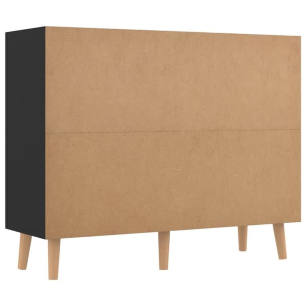 vidaXL skænk 90x30x72 cm konstrueret træ sort højglans
