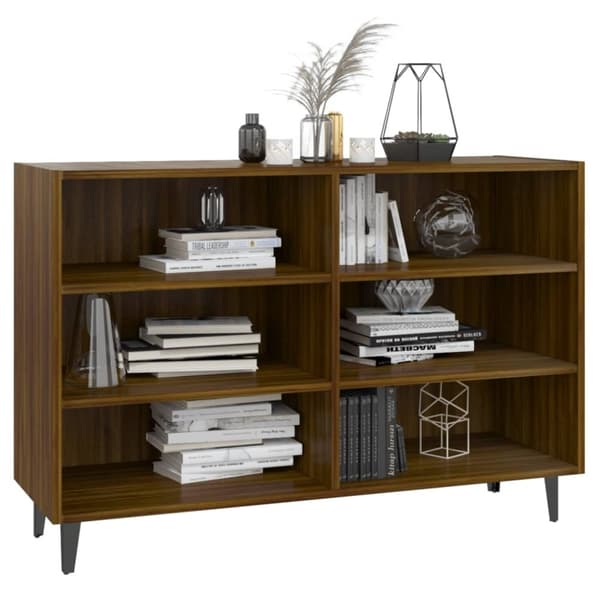 vidaXL Skjenk brun eik 103,5x35x70 cm konstruert tre
