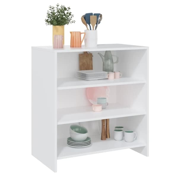 vidaXL Skänk vit 70x40,5x75 cm spånskiva