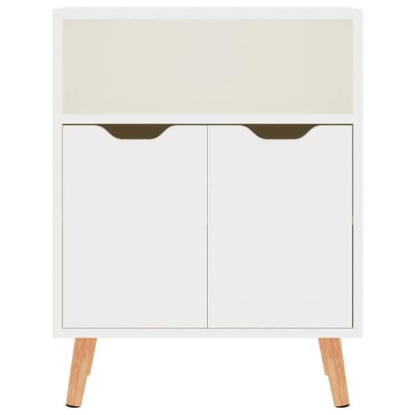 vidaXL Skänk vit högglans 60x30x72 cm konstruerat trä