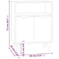 Pikkukuva 9 / 10: vidaXL Senkki savutammi 60x30x72 cm tekninen puu