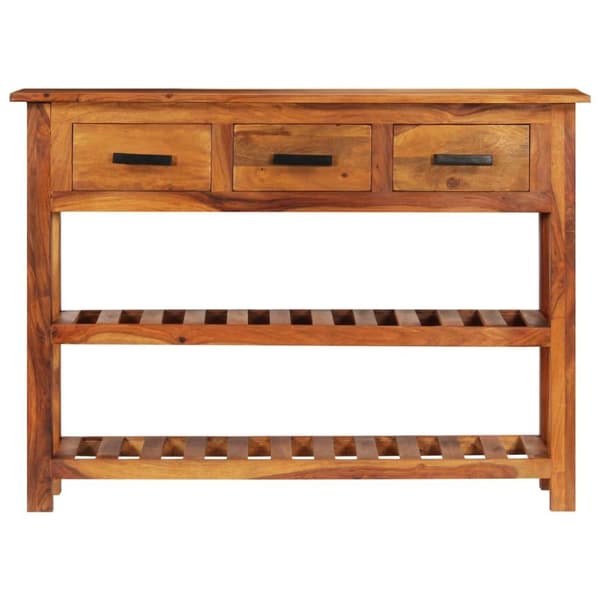 vidaXL Skjenk med 3 skuffer 110x30x80 cm heltre akasie
