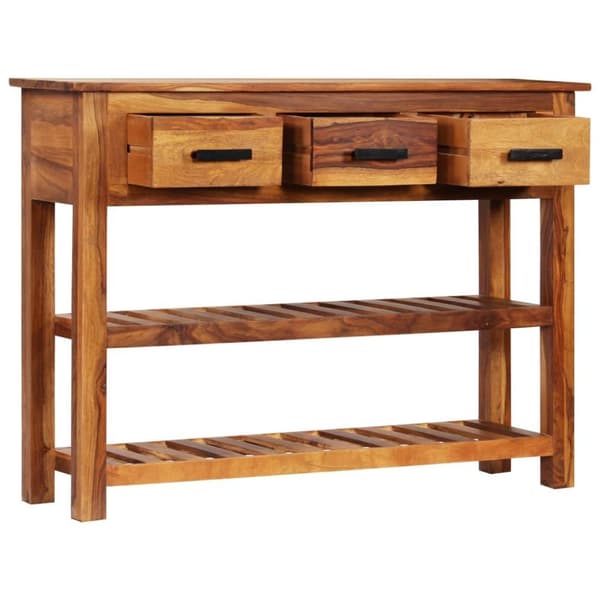 vidaXL Skjenk med 3 skuffer 110x30x80 cm heltre akasie