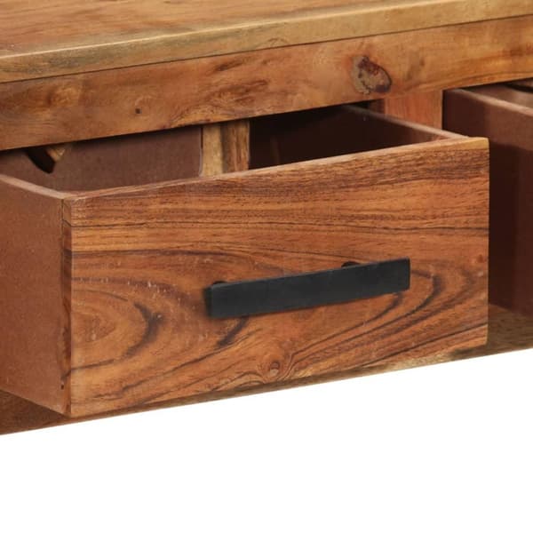 vidaXL Skjenk med 3 skuffer 110x30x80 cm heltre akasie