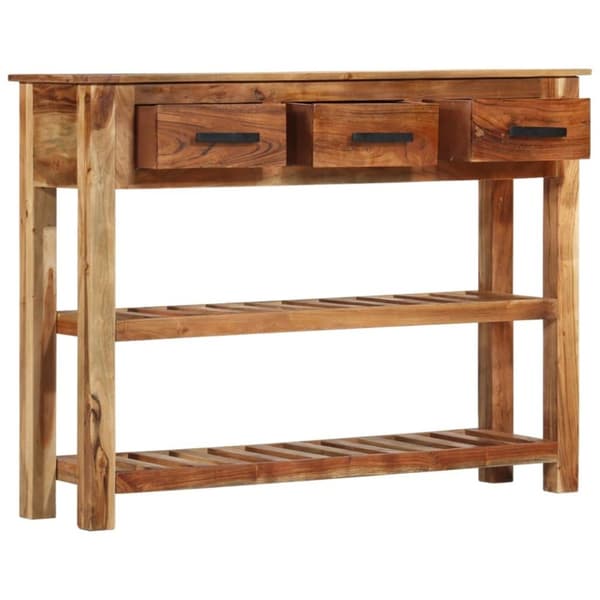 vidaXL Skjenk med 3 skuffer 110x30x80 cm heltre akasie