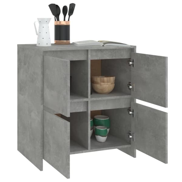 vidaXL Skänk betonggrå 70x41x75 cm spånskiva