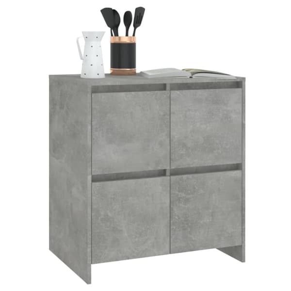 vidaXL Skänk betonggrå 70x41x75 cm spånskiva