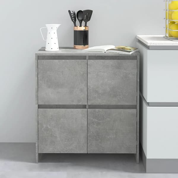 vidaXL Skänk betonggrå 70x41x75 cm spånskiva