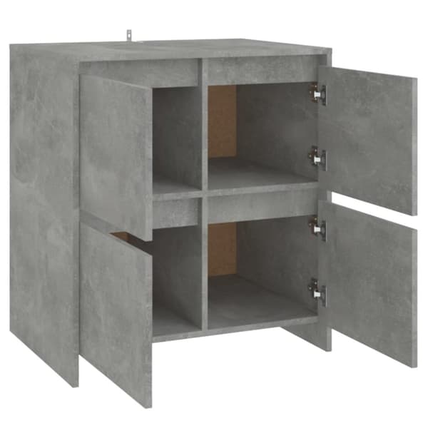 vidaXL Skänk 2 st betonggrå 70x41x75 cm spånskiva