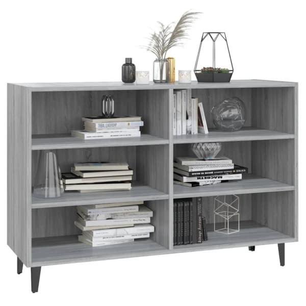 vidaXL skænk 103,5x35x70 cm spånplade grå sonoma-eg