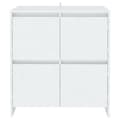 Miniatyrbilde 3 av 11: vidaXL Skjenker 2 stk hvit 70x41x75 cm sponplate