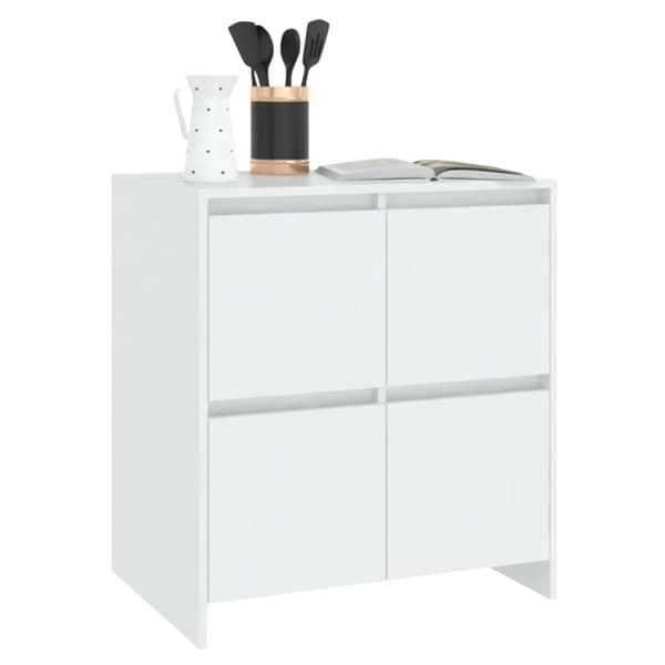 vidaXL Skjenker 2 stk hvit 70x41x75 cm sponplate
