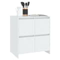 Miniatyrbilde 7 av 11: vidaXL Skjenker 2 stk hvit 70x41x75 cm sponplate