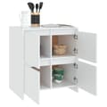 Miniatyrbilde 8 av 11: vidaXL Skjenker 2 stk hvit 70x41x75 cm sponplate
