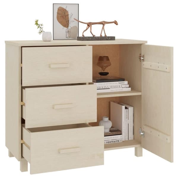 vidaXL Skjenk HAMAR honningbrun 90x40x80 cm heltre furu