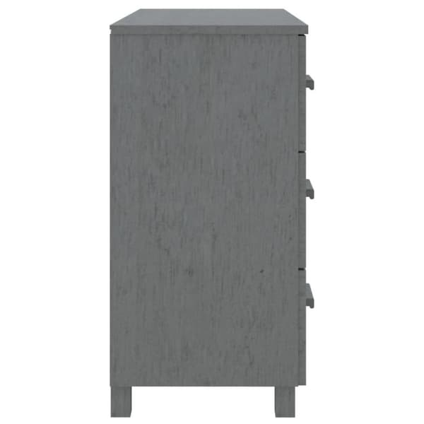 vidaXL Skjenk HAMAR mørkegrå 90x40x80 cm heltre furu