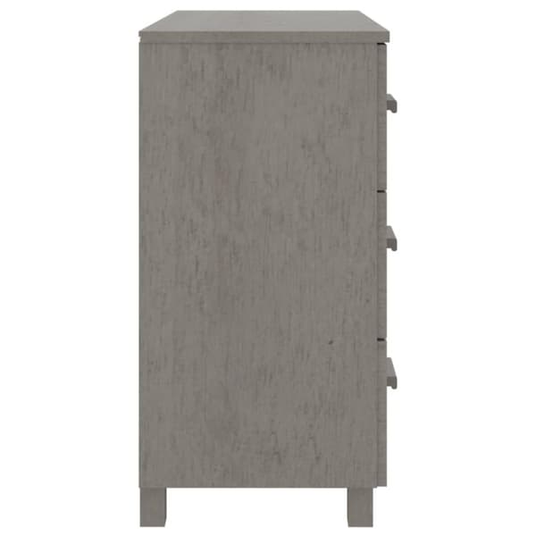 vidaXL Skänk HAMAR ljusgrå 90x40x80 cm massiv furu