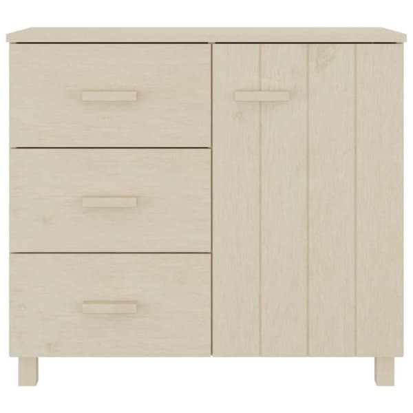 vidaXL Sivupöytä HAMAR hunajanruskea 90x40x80 cm täysi mänty