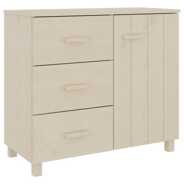 vidaXL Sivupöytä HAMAR hunajanruskea 90x40x80 cm täysi mänty