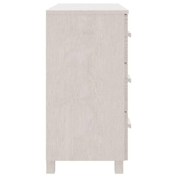 vidaXL skænk HAMAR 90x40x80 cm massivt fyrretræ hvid