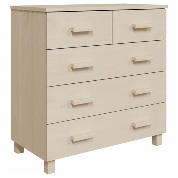 vidaXL Nattbord HAMAR honningbrun 79x40x80 cm heltre furu