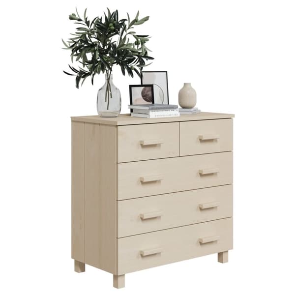 vidaXL Nattbord HAMAR honningbrun 79x40x80 cm heltre furu
