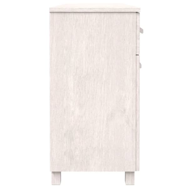 vidaXL Sivupöytä HAMAR valkoinen 113x40x80 cm täysi mänty
