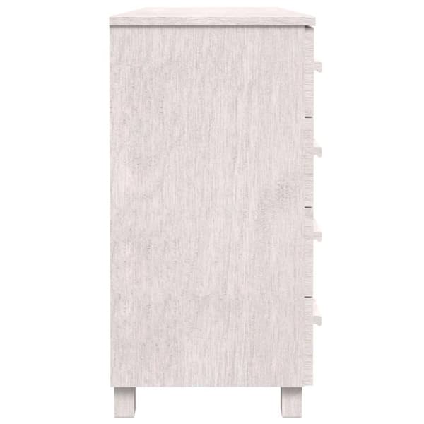 vidaXL skænk HAMAR 113x40x80 cm massivt fyrretræ hvid