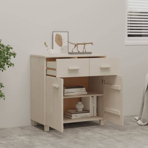 vidaXL Nattbord HAMAR honningbrun 79x40x80 cm heltre furu