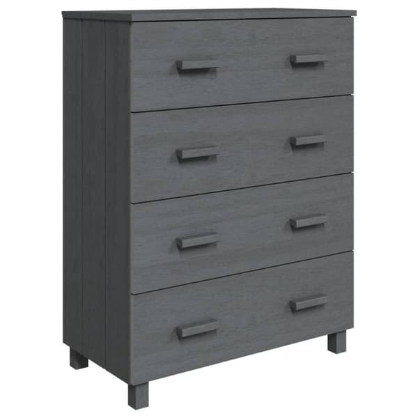 vidaXL Sivupöytä HAMAR harmaa 79x40x103,5 cm täysi mänty
