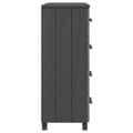 Miniatyrbilde 3 av 10: vidaXL Skjenk HAMAR mørkegrå 79x40x103,5 cm heltre furu