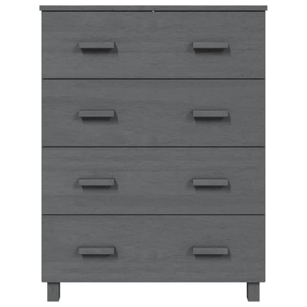 vidaXL Skjenk HAMAR mørkegrå 79x40x103,5 cm heltre furu