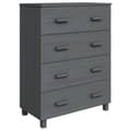 Miniatyrbilde 1 av 10: vidaXL Skjenk HAMAR mørkegrå 79x40x103,5 cm heltre furu