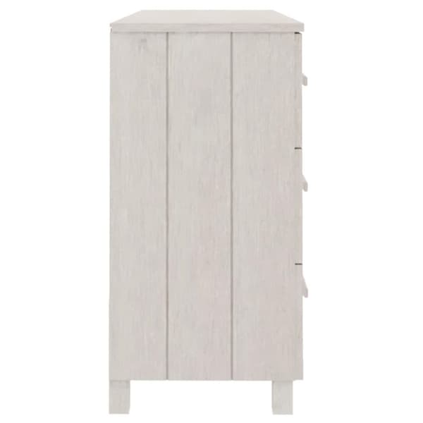 vidaXL skænk HAMAR 113x40x80 cm massivt fyrretræ hvid