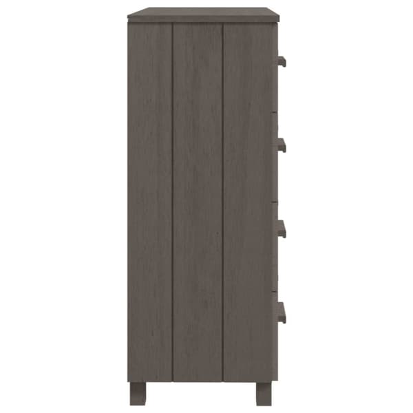 vidaXL Skjenk HAMAR lysegrå 79x40x103,5 cm heltre furu