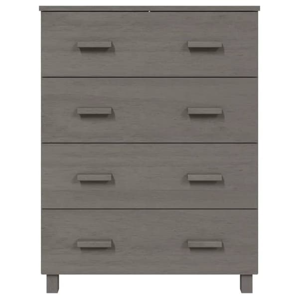 vidaXL Skjenk HAMAR lysegrå 79x40x103,5 cm heltre furu