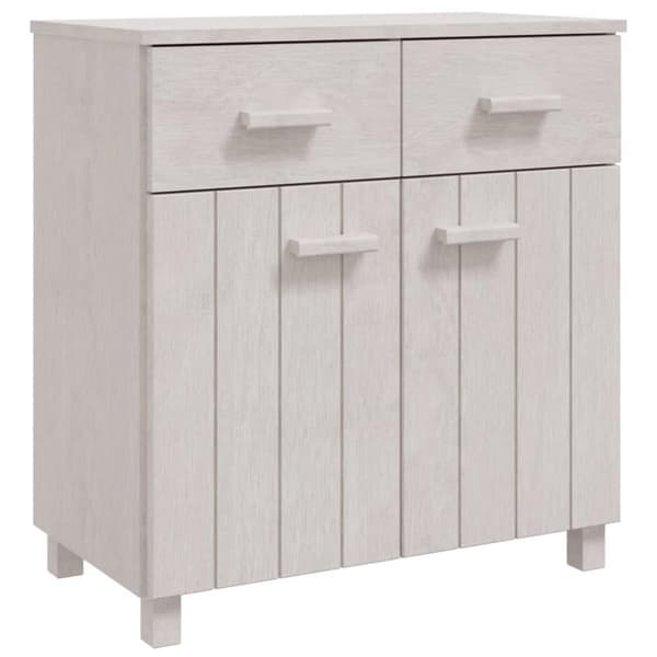 vidaXL skænk HAMAR 79x40x80 cm massivt fyrretræ hvid