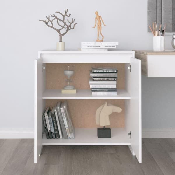 vidaXL skænk 70x41x75 cm konstrueret træ hvid