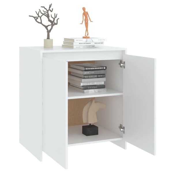 vidaXL skænk 70x41x75 cm konstrueret træ hvid